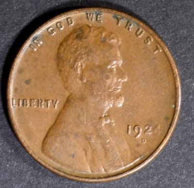 1924-D LINCOLN CENT XF. BID WITH SILVER CITY AUCTIONS ESTIMATE $100 - $130.