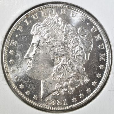 1881-O MORGAN DOLLAR CH BU. CHECK OUT OUR UPCOMING AUCTIONS ESTIMATE $75 - $100.