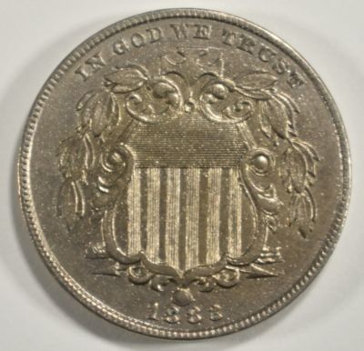 1883 SHIELD NICKEL AU/BU. BID WITH SILVER CITY AUCTIONS ESTIMATE $120 - $150.