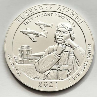2021 Tuskegee Airmen National Park ATB 5 ozt .999 Silver. Winner shall receive the exact 5 oz 