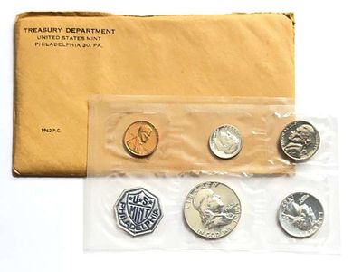 1962 U.S. Mint Silver Proof Set (5-coins). Winner shall receive the exact (5-coin) set shown 