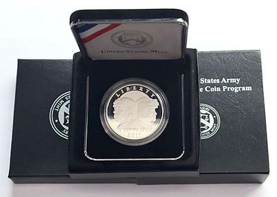 2011 U.S. Mint United States Army Commemorative Proof Silver Dollar No COA -OGP. Winner shall 