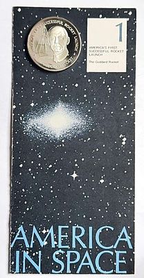 Franklin Mint "America's 1st Successful Rocket Launch" Proof .864 ozt ASW .925 Silver. "....I 