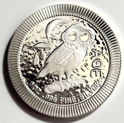 2022 NIUE Athenian Owl $2 Stackable 1 ozt .999 Silver. Winner shall receive one (1) coin 
