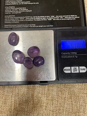 50 כראט 5 קבושונים אבני אמטיסט