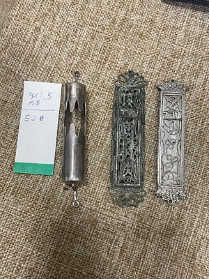 לוט 3 מזוזות כסף 925 ישראליות 9x1.5cm משקל כולל 50 גרם