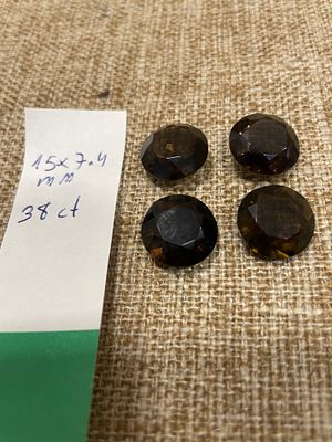 אבן ציטרין מרהיבה בליטושה. 4 אבנים 
15x4.7 mm 
38ct