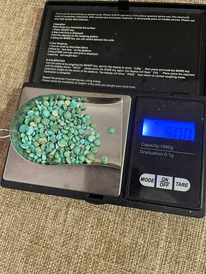 קבושונים אבני טורקיז טבעי שוקל 50.00 כרט