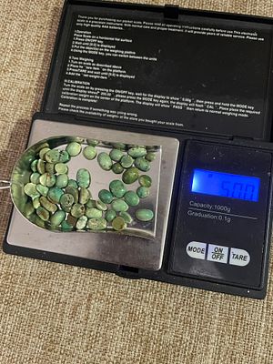 קבושונים אבני טורקיז טבעי שוקל 50.00 כרט
