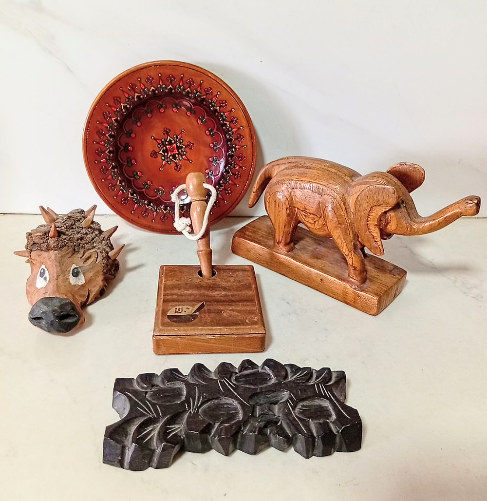 עבודות אמנות מיץ כולם עבודת יד במצבים טובים . גודל הפיל 20/12 ס''מ