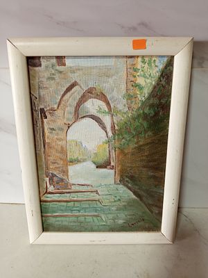 תמונת שמן חתום ממוסגר 
תמונת נוף 
גודל 27 על 35 סמ