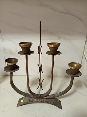 מנורת חמש קנים כבדה מסיבית גובה 46 סמ