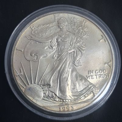 1 אונקיה כסף טהור 999 אמריקה שנת 1993