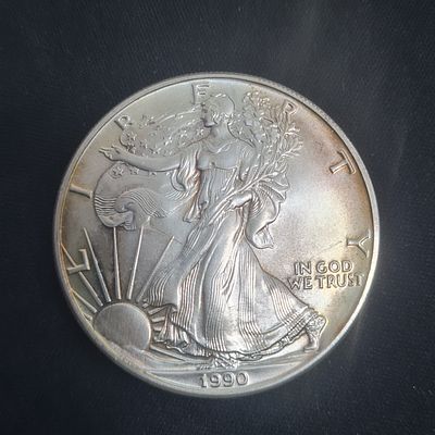 1 אונקיה כסף טהור 999 אמריקה שנת 1990