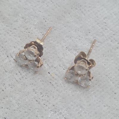 זוג עגילי זהב 9 קראט, צמודי אוזן