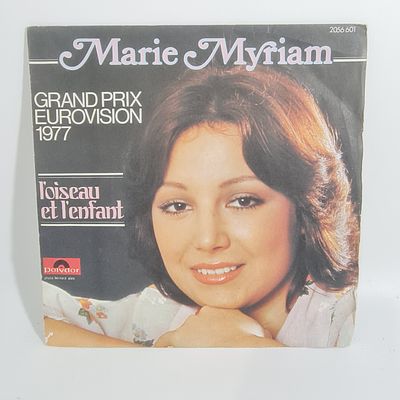 נדיר ! תקליט ויניל 7 אינצ' של מארי מרים, שיר שזכה במקום הראשון באירווויזיון בשנת 