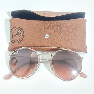 משקפי שמש ריי באן RAY BAN, בנרתיק חתום, עדשות גוון חום מיוחד , AS IS