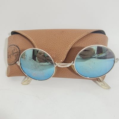 משקפי שמש ריי באן RAY BAN, בנרתיק חתום, עדשות גוון מראה צבעוני מיוחד, AS IS