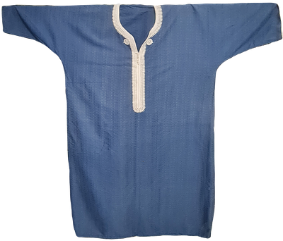 בגד מרוקאי מסורתי, הגיע ממרוקו, מצב כחדש, גוון כחול