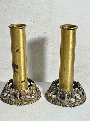 זוג פמוטים מיוחדים חתומים אופנהיים, מצב כמצולם 
גובה כ 13 ס"מ