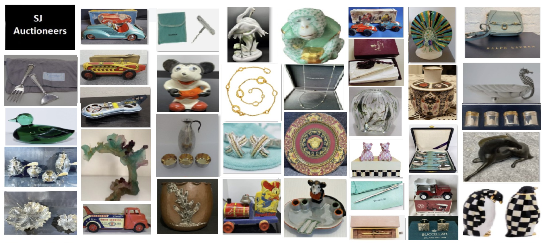 SJ Auctioneers | Estate Sterling Silverware Toys Decor Fashion