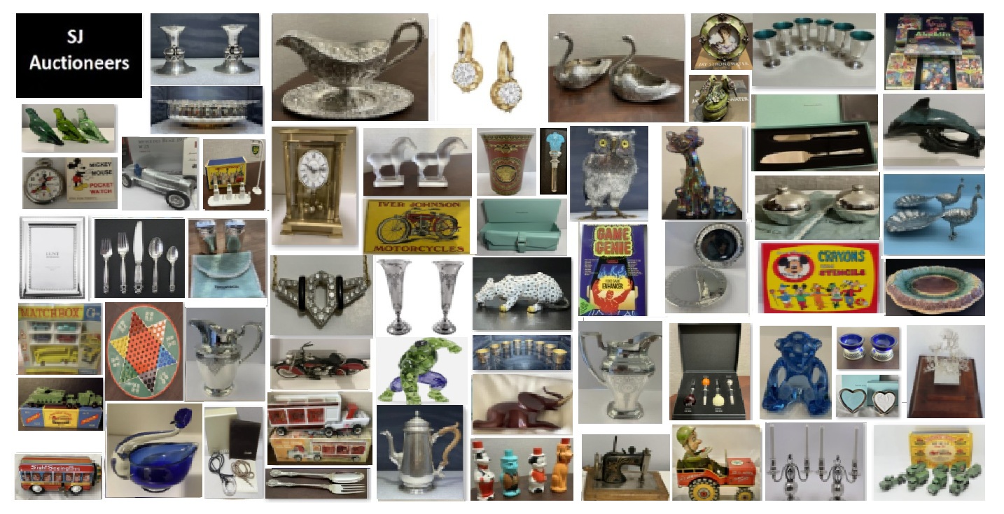 SJ Auctioneers | LUXE DECOR SILVERWARE TOYS AND MORE