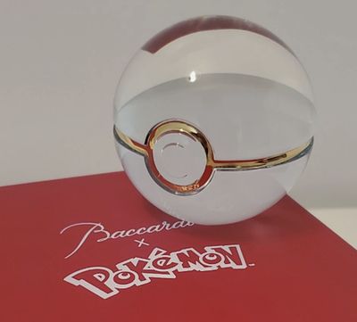 Baccarat - Baccarat Signed Crystal Pokemon Figurine Statuette With Orig Box Poke Ball 25th Anniversary