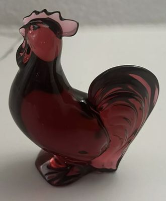 Baccarat - Baccarat Signed Crystal Red Rooster Figurine Statuette Measures approx 4 3/4 inches No 