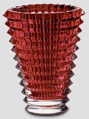 Baccarat - Baccarat Signed Crystal Red Eye Vase made in France. Baccarat Signed Crystal Red Eye 
