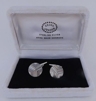 Georg - Georg Jensen Sterling Silver Cufflinks 60B In Orig Box
