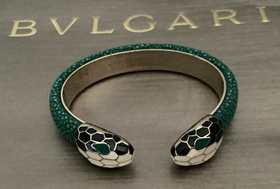 Bulgari - Bulgari Serpenti Forever Cuff Bangle Green Made in Italy. Bulgari Serpenti Forever Cuff 