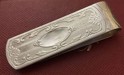 Cartier Sterling Silver Money clip in Original Box. Cartier sterling silver money clip in 