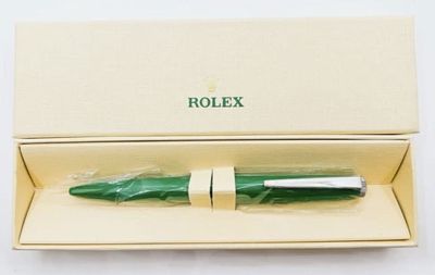 Rolex Ballpoint Pen Metal Green Lacquer Twist Pen With Original Box Condition: Good condition. 