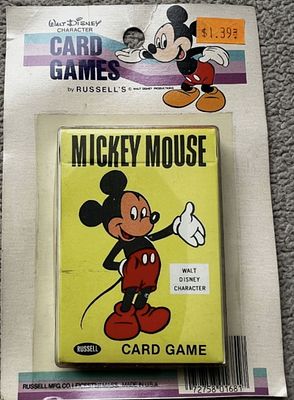 Walt Disney's MICKEY MOUSE CARD GAME Russell Mfg. NEW IN BOX 1965 Condition: Good condition. 