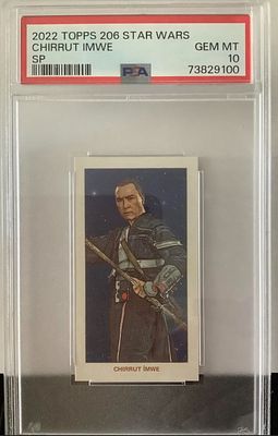 2022 Topps 206 Star Wars SP Chirrut Imwe PSA 10 GEM MINT Condition: Good condition. See lot 