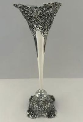 Redlich & CO Sterling Silver Vase. Redlich &amp; CO Sterling Silver Vase. This striking 12-inch 