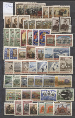 СССР 1954 г Годовой комплект + Разновидности по вып/фону/ оттенкам Сол 27930 руб. MNH. СОЛ 