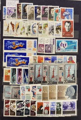 СССР 1965 г. Годовой комплект + мелкие разновидности (считались как обычные марки) Сол 6935 руб. MNH