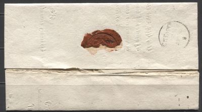 Россия 1842 г. Домарочное письмо. ДОМАРОЧНОЕ ПИСЬМО ИЗ САНКТ-ПЕТЕРБУРГА В ОРЕНБУРГ. НА ОБОРОТЕ 