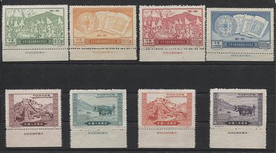 Китай - КНР 1951 г. С 12, С 13 Тип II Боксерское восстание Тибет 2 полн сер MNH. MI 129/32 II 