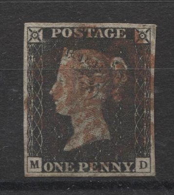 Великобритания 1840 г. Первая марка человечества Кат min 375 фунтов ГАШ. STANLEY GIBBONS 1-3? - 