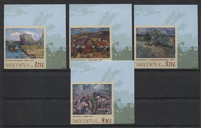 Молдавия 2015 г. Живопись Б/З Полн сер 4 мар MNH. MI 919/922 - Б/З МАРКИ В MICHEL НЕ ОПИСАНЫ 