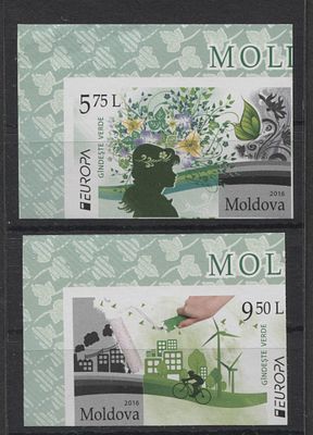 Молдавия 2016 г. Европа Б/З Полн сер 2 мар MNH. MI 948/949 - Б/З МАРКИ В MICHEL НЕ ОПИСАНЫ 