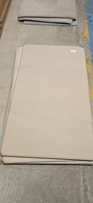 1 x cream beige hessian back floor rug 55inch x 39 inch new item