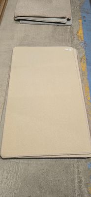 1 x cream beige hessian back floor rug 55inch x 39 inch