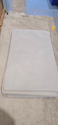 1 x grey hessian back floor rug 55inch x 39 inch new item