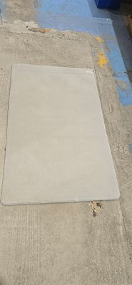1 x grey hessian back floor rug 55inch x 39 inch