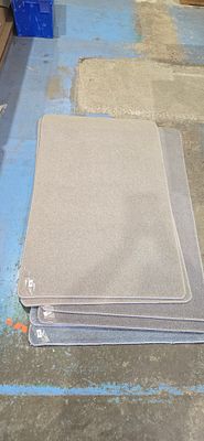 1 x darker grey hessian back floor rug 55inch x 39 inch new item