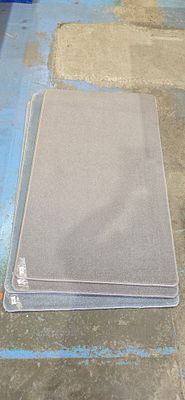 1 xmedium grey hessian back floor rug 55inch x 39 inch new item