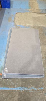 1 xmedium grey hessian back floor rug 55inch x 39 inch new item
